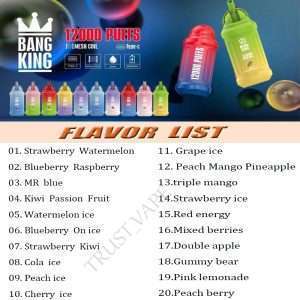Strawberry Watermelon UZY Bang King 12000 vape Gausūs garai