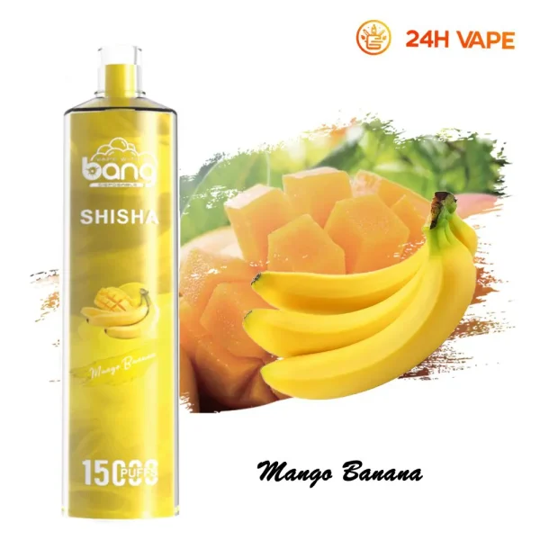 24H vape Bang shi sha 15000 пуфове Mango Banana 24H vape Bang shi sha 15000 пуфове Mango Banana