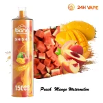 24H vape Bang shi sha 15000 puffs Peach mango