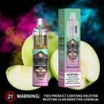 8 Sour apple RandM Tornado 7000 Disposable vape