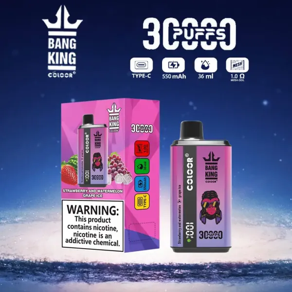 Fresa y Sandía y Uva Ice Bang King 30000 Puff Review
