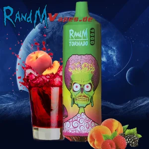 Peach berry RandM Tornado 9000 genopladeligt engangsbatteri