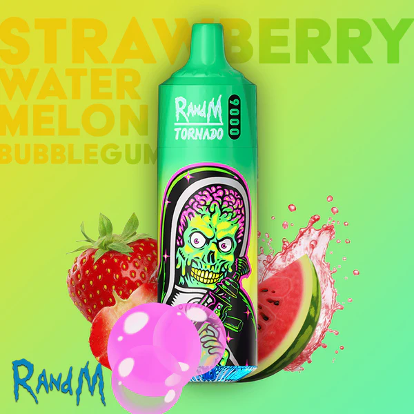 randm Tornado 9000 Strawberry Watermelon Bubblegum randm Tornado 9000 Strawberry Watermelon Bubblegum Strawberry watermelon bubblegum 9000 züge vape rašikliai skystos bjaurios sultys