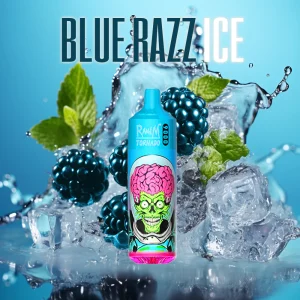 Blue razz ice RandM Tornado 9000 Puffs E-cigaret - 18 ml kapacitet