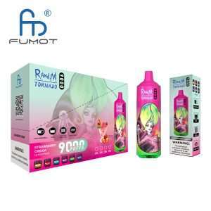 Strawberry cream RandM Tornado 9000 Disposable Vape - Kuva 2