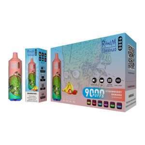 Strawberry Banana RandM Tornado 9000 Puff Bar - Top Flavors & Rechargeable - Image 2