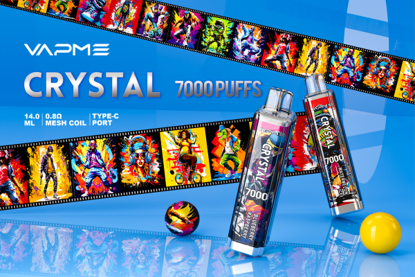 VAPME CRYSTAL 7000 18 Flavors Battery Smooth draw