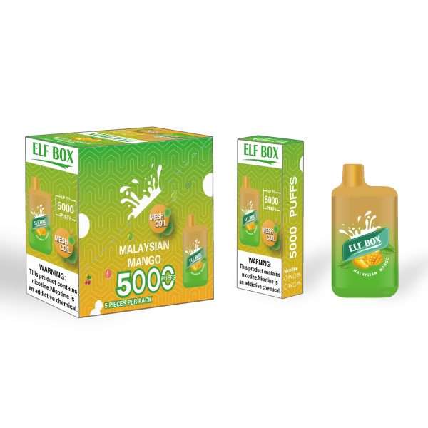 Malaysian Mango Elf Box 5000 nikotinindhold Malaysian Mango Elf Box 5000 nikotinindhold