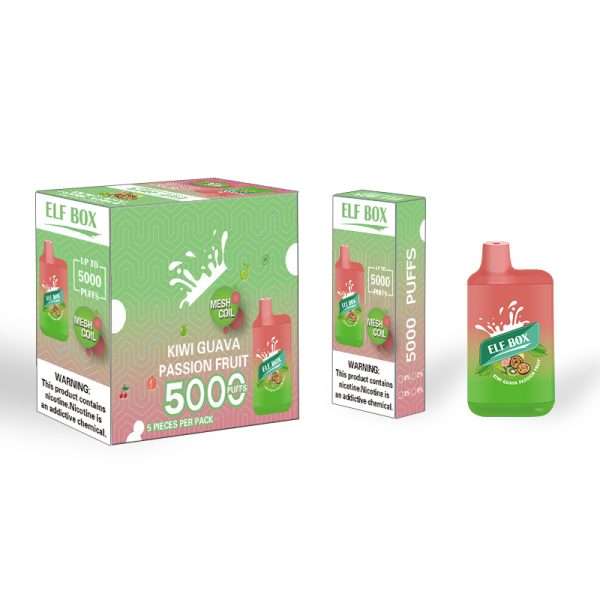 Kiwi Guava Mučenka Brusinka Hroznové víno Elf Box 5000 specifikace Kiwi Guava Mučenka Brusinka Hroznové víno Elf Box 5000 specifikace