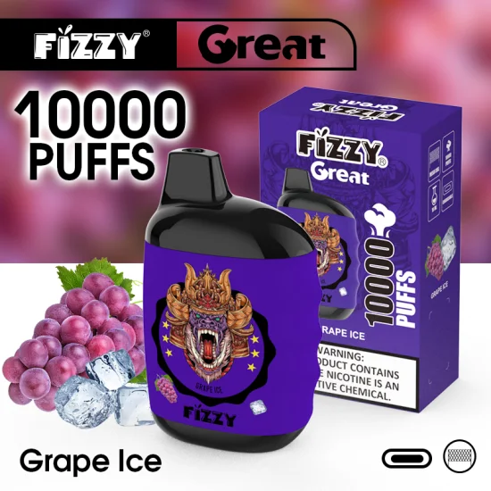 Grape Ice Fizzy Great 10K 0% 2% 3% 5% Nicotine e-sigaretta all'ingrosso monouso vape Grape Ice Fizzy Great 10K 0% 2% 3% 5% Nicotine e-sigaretta all'ingrosso monouso vape