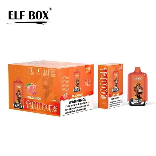 Peach ice  ELF BOX Digital 12000 vape battery life
